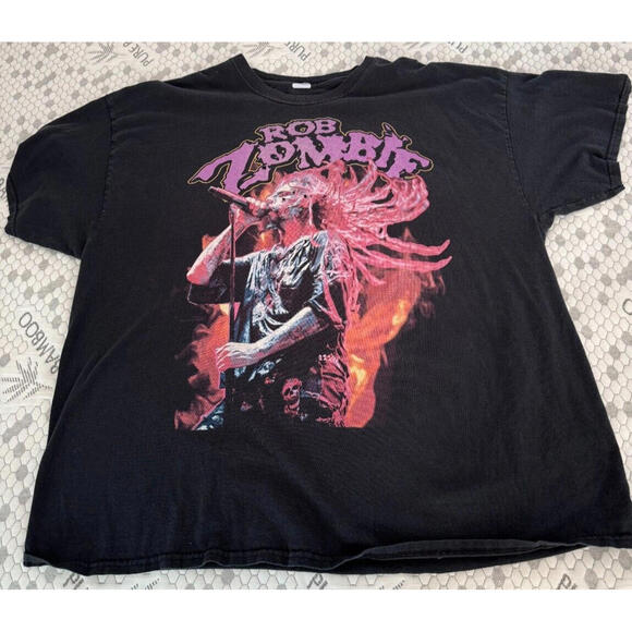 Rob Zombie Live Concert T-Shirt Mens, Double Sided Concert Shirt Black Size XL - Picture 2 of 7